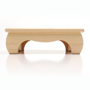 kayimu Wooden footstool with anti slip gasket at the bottom, no assembly required. Can be used for crowds, children, elderly, places, kitchensbathrooms, bedrooms, bedside, as well as toilet footstools