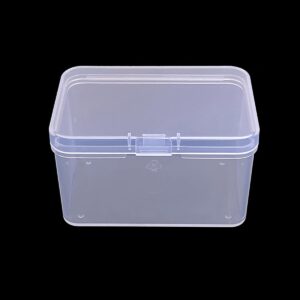 Farmer Mani Rectangular Clear Plastic Organizer Storage Box Containers 2.95x1.97x1.77 in,Small Containers, Small Plastic Containers Pack of 12