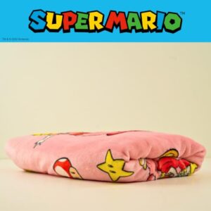 Nintendo Super Marios Bros. Princess Peach Girl Bedding Super Soft Silk Touch Throw, 46 in x 60 in, (Officially Licensed Product)