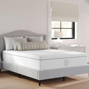 martha stewart sleepcomplete full mattress in a box, firm pocket spring and foam hybrid mattress, dual-action cooling, 5-way zoning, coolweave cover, 12 ", white