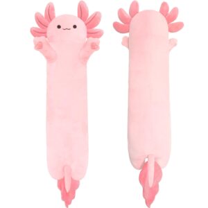 yuncol axolotl plush,long axolotl plush toys pillow,19.6 inch cute axolotl stuffed animal,axolotl plush toy gift for girls boys