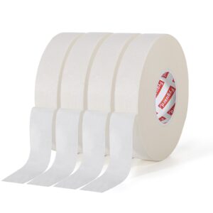 fyguard 4 rolls white masking tape 0.7in wide white painters tape beige masking tape bluk artist tape, masking tape for painting labeling packing art crafts, home use（660ft long total）