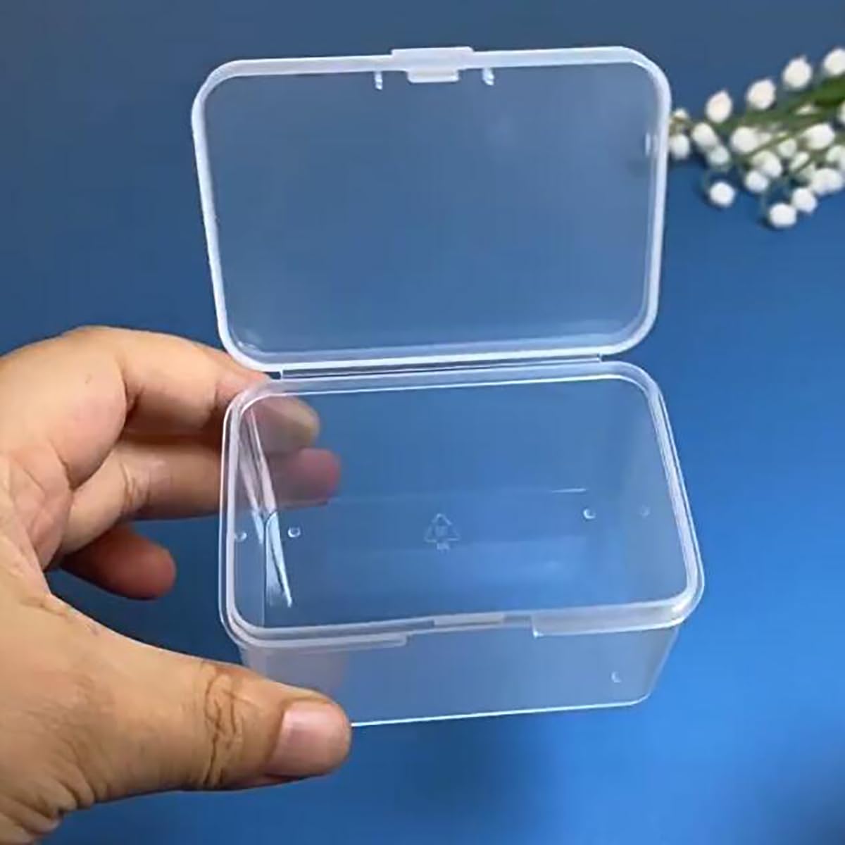 Farmer Mani Rectangular Clear Plastic Organizer Storage Box Containers 2.95x1.97x1.77 in,Small Containers, Small Plastic Containers Pack of 12