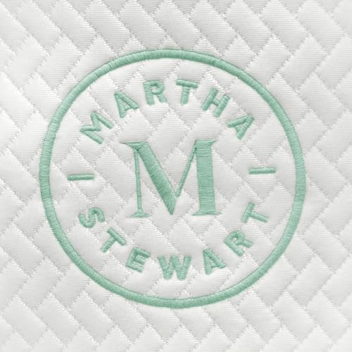 Martha Stewart SleepComplete Queen Mattress in a Box, Medium-Firm Triple-Action Cooling Gel Memory Foam Mattress, Removable Coolweave Jacquard Cover, 12", White