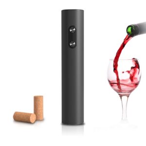 wine bottle opener electric wine bottle openers，battery operated automatic wine corkscrew for wine lovers gift women men (black)