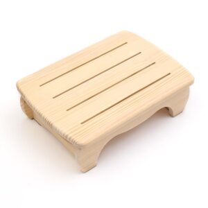 kayimu wooden footstool with anti slip gasket at the bottom, no assembly required. can be used for crowds, children, elderly, places, kitchensbathrooms, bedrooms, bedside, as well as toilet footstools