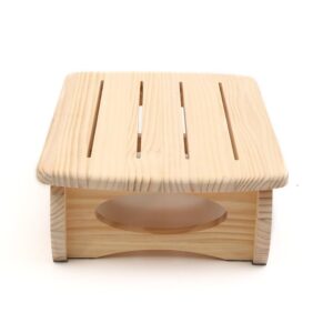 kayimu Wooden footstool with anti slip gasket at the bottom, no assembly required. Can be used for crowds, children, elderly, places, kitchensbathrooms, bedrooms, bedside, as well as toilet footstools