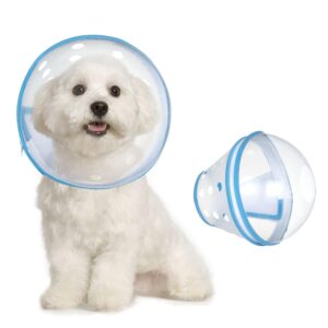 balapet dog cone collar,adjustable flexible plastic cone for dogs after surgery,comfy pet recovery cone for medium dogs,practical elizabethan dog neck collar for full care to stop licking wound