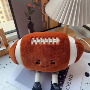 XIZHI 13" Cute Football Plush Toys Soft Stuffed Sport Throw Pillow Plush Ball Gift for Kids Birthday and Christmas Decoration (Rugby)