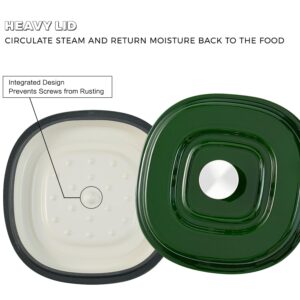 Flavehc Cast Iron Sauce Pan With Lid 2 Quart Cast Iron Saucepan Green Enameled Cast Iron Sauce Pot Oven Safe