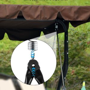 2 Pcs 80cm/31.5inch Garden Swing Replacement Rods for Hanging Swing Seat to Frame, Black Metal Round Rods