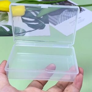 Farmer Mani 12 Pieces Rectangular Clear Plastic Storage Containers for Tiny Items and Other Craft Projects. (3.94 x 2.76 x 0.95 inch)