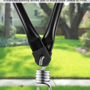 2 Pcs 80cm/31.5inch Garden Swing Replacement Rods for Hanging Swing Seat to Frame, Black Metal Round Rods