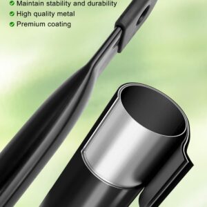 2 Pcs 80cm/31.5inch Garden Swing Replacement Rods for Hanging Swing Seat to Frame, Black Metal Round Rods