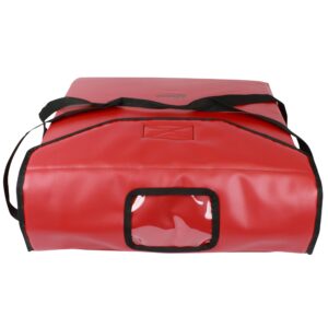 Sterno Delivery Insulated Vinyl Delivery Pizza Carrier, Small, 17" x 17" x 7" - Holds (3) 16" Pizzas