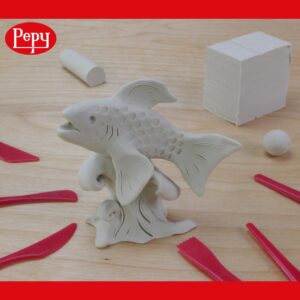 Pepy Reusable and Non-Drying Oil-Based Plasticine Modeling Clay, Cream, 2 Pounds, Sulfur-Free & Non-Toxic, Great for Kids, Beginners, and Artists, Perfect for Arts and Crafts Projects