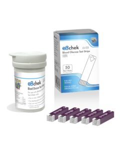 ebmonitor ebchek blood glucose test strips, 50 count, no coding blood sugar test, precision sugar measurement for diabetics, strips work only in ebchek glucose meters