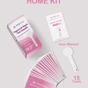 Vaginal pH Test Strips, Feminine Health Vaginal pH Test Strips Kits for Bacterial Vaginitis, Trichomonas Vaginitis, pH Balance for Women- 15pcs