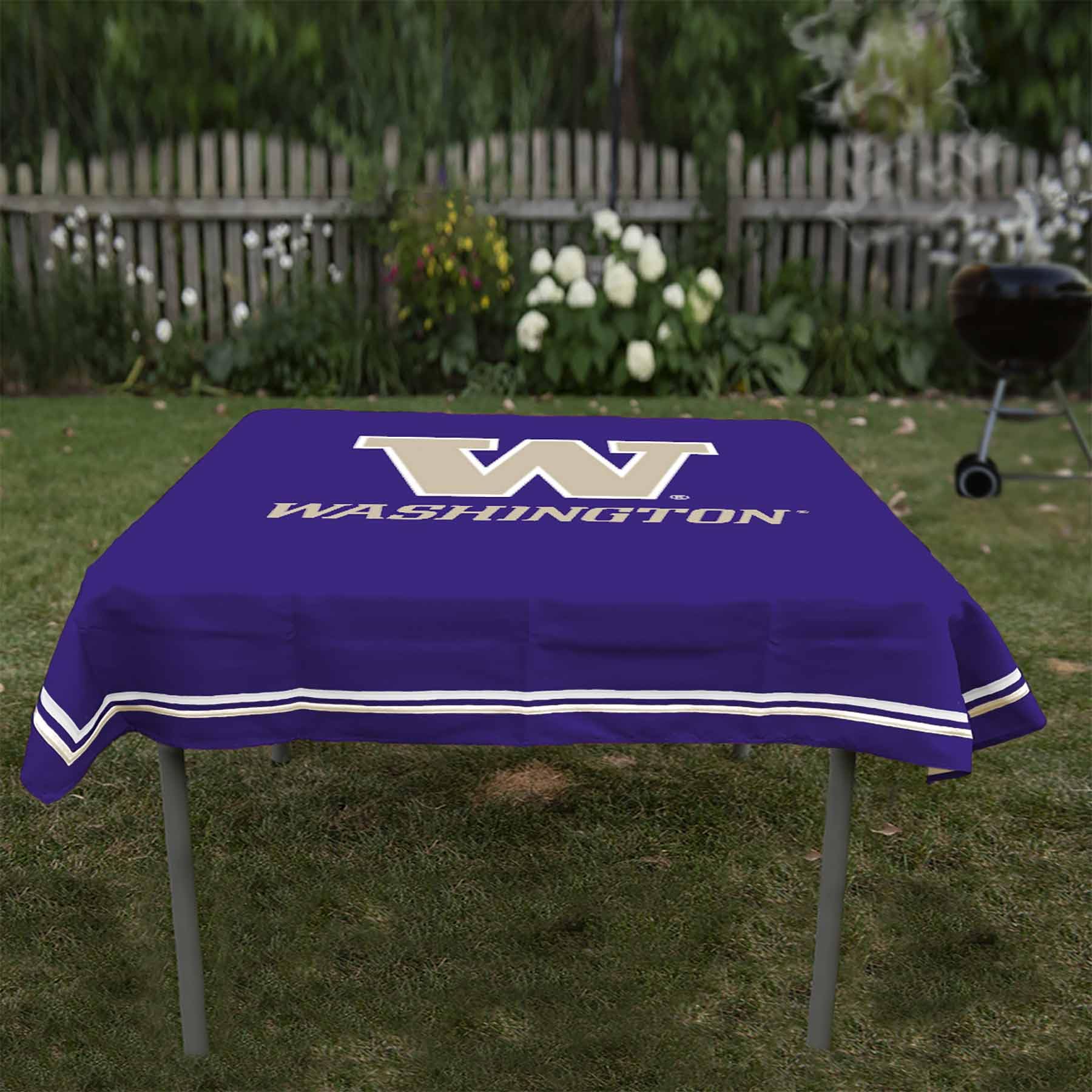 College Flags & Banners Co. Washington UW Huskies Logo Tablecloth or Table Overlay