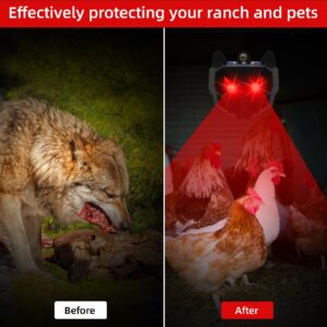 4 Pack Upgraded Racoon Repellent Outdoor,Solar Deer Repellent Devices Coyote Deterrent Predator Eyes Animal Deterrent Devices Outdoor with Predator Lights for Chicken Coop Yard Farm Garden