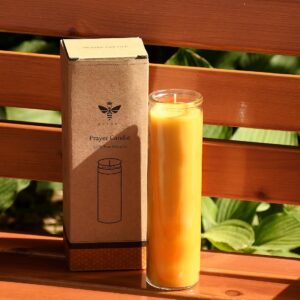 Beeswax Prayer Meditation Devotional Candle-Vigil Altar Candle, 90-100 Hours Burning