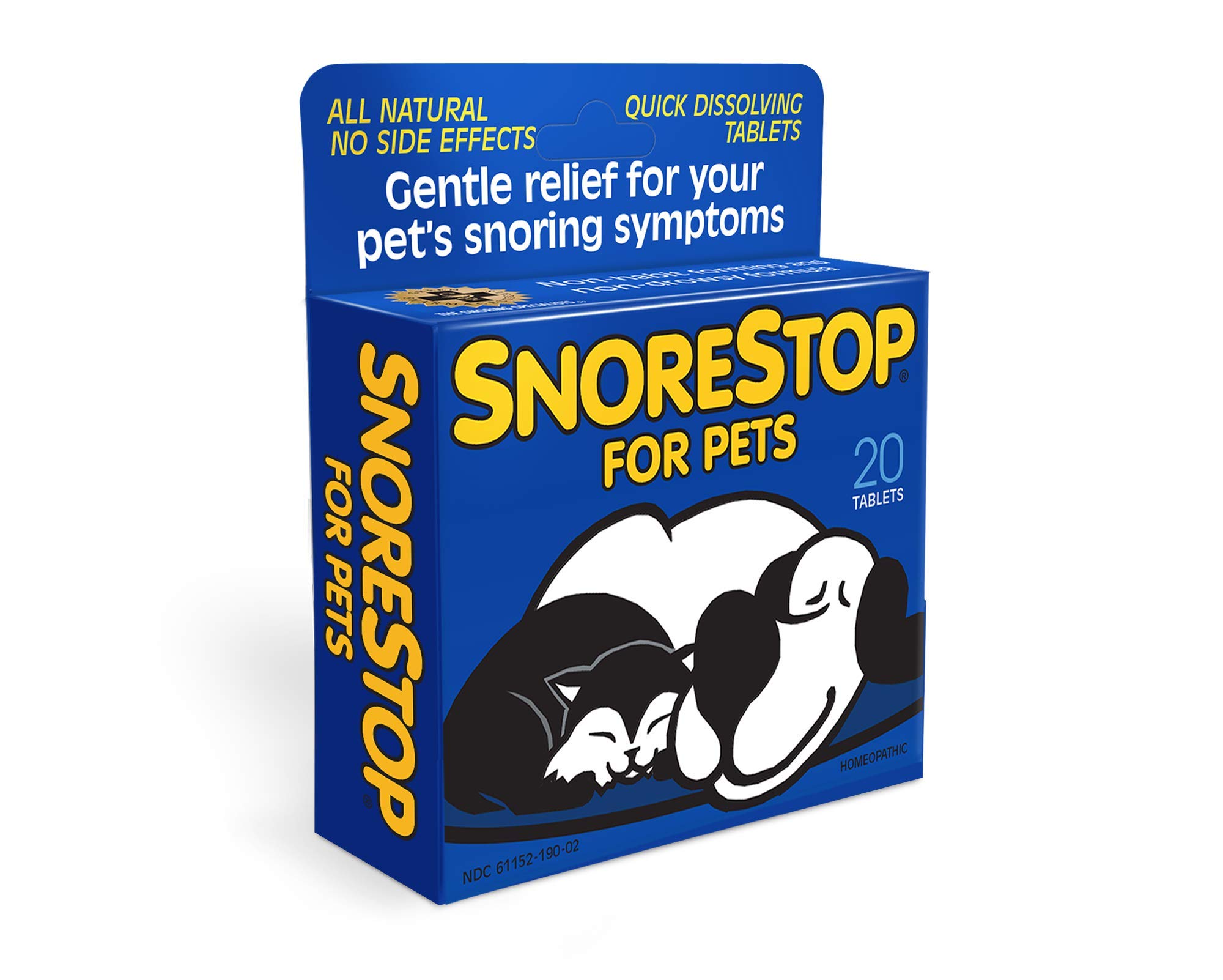 SnoreStop for Pets 20 Chewable Tablets I Natural Anti-Snoring Solution I Snore Relief for Dogs Cats I Stop Snoring Aid I Sleep Remedy I Device Free I Helps Stop Snores I Anti-Snore Aid (3 Pack)