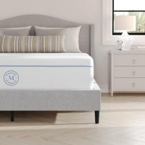 Martha Stewart SleepComplete Queen Mattress in a Box, Medium-Firm Pocket Spring and Foam Hybrid Mattress, Dual-Action Cooling, 5-Zones, Coolweave Cover,12", White