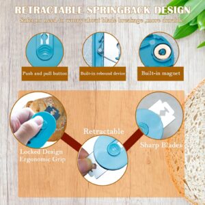 INSPOLIG Magnetic Bread Lame Dough Scoring Tool,Push-Pull Design Bread Lame Slashing Tool, Professional Sourdough Scoring Tool for Sourdough Bread Baking & Making Contain 5 Razor Blades (Blue)