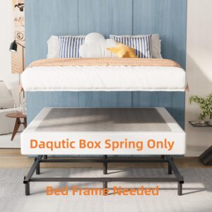 Daqutic Full Size Box Spring, Box Spring Full Size Bed, 6 Inch Height Full Box Spring with Cover, Easy Assembly/Noise Free/Heavy Duty/Mattress Foundation