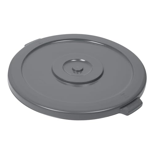 Restaurantware - LID ONLY: RW Clean Waste Container Lid, 1 Round Trash Can Lid - Waste Bin Sold Separately, For 44 Gallon Dustbin, Built-In Handle, Gray Plastic Garbage Can Lid, Heavy-Duty