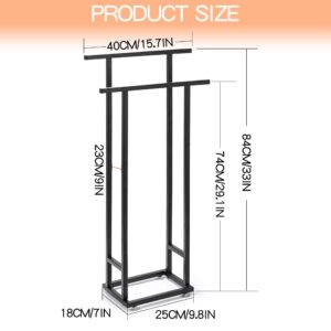 PSUTBPAT Free Standing Towel Rack,2 Tier Blanket Rack Freestanding Floor Towel Rack, Pool Towel Blanket Stand, Metal Towel Racks for Bathroom freestanding