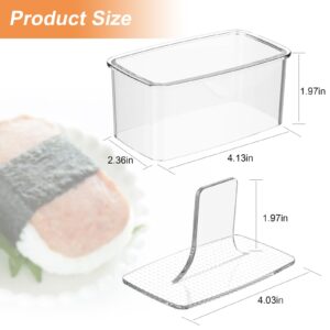 2PCS Clear Musubi Mold Kit,Musubi Maker Press,Musubi press mold,Non-stick Onigiri mold,BPA-Free sushi mold,Make Hawaiian Musubi at Home or Hawaii Restaurants