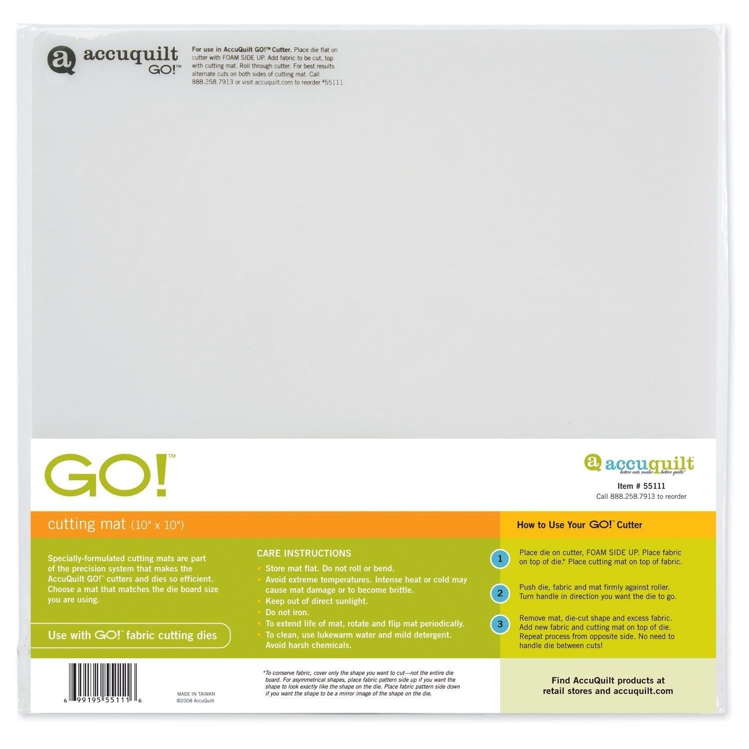 Accuquilt GO! Cutting Mat 10" x 10" 2 Pack