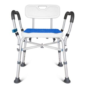 Bath Chair with Arms and Wedge Pillow Set