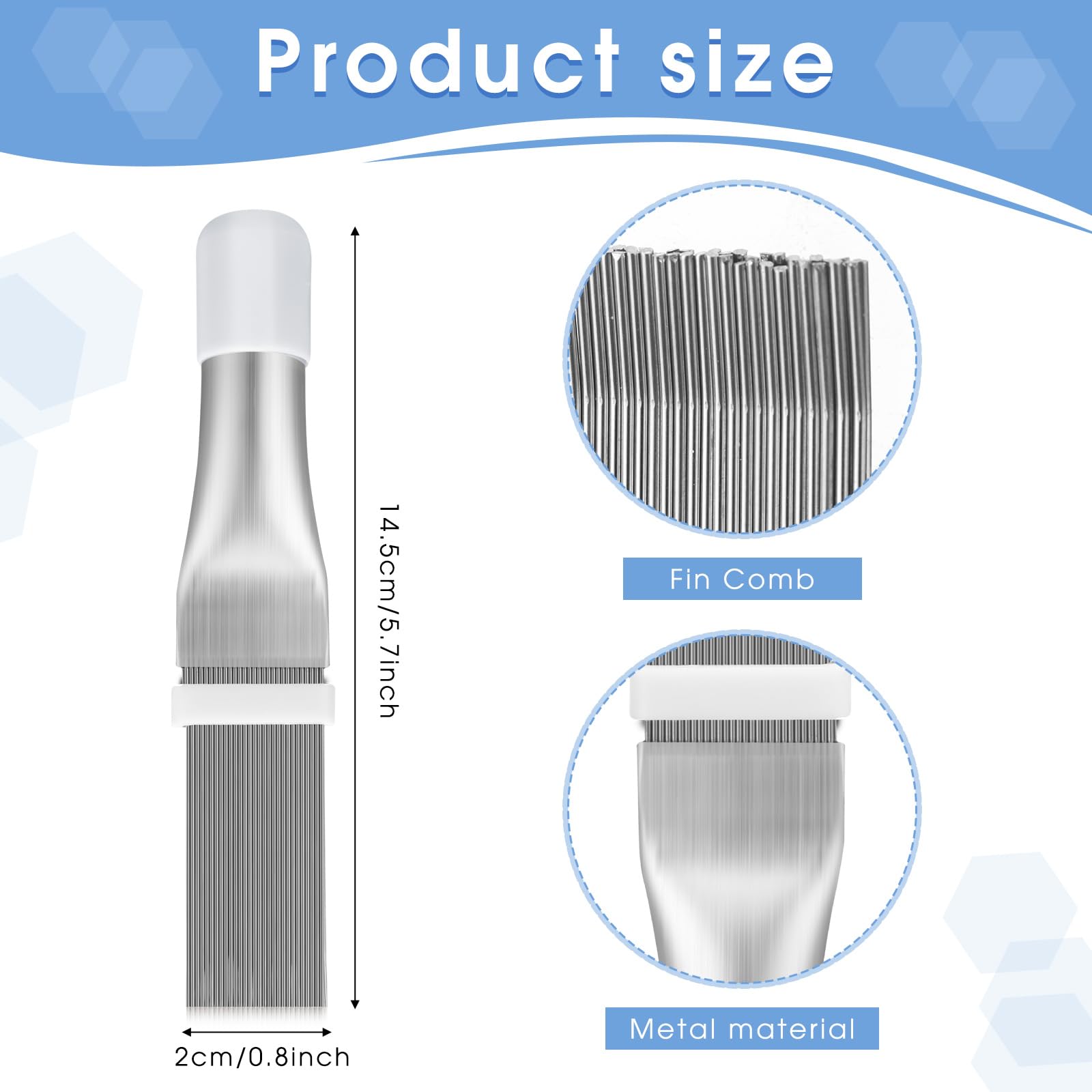 Boao 3 Pieces Air Conditioner Condenser Fin Cleaning Brush, Stainless Steel Air Conditioner Fin Cleaner, Refrigerator Coil Cleaning Whisk Brush (Classic)