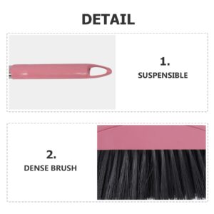 Luxshiny Indoor Broom, Stainless Steel Angle Broom with Long Handle Soft Floor Sweeping Brooms Home Cleaning Tool for Kitchen Bathroom Pet Pink