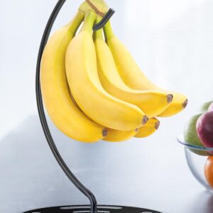 Coopenju Banana Holder Stand Stainless Steel, Modern Banana Tree Hanger with Larger Base & Won't Topple Over, Banana Hanger Rack for Any Kitchen Countertop