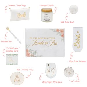 Bride To Be Gifts Box, Bridal Shower Bachelorette Gifts for Bride, Wedding Engagement Gifts for Her, Fiance Gifts for Women, Newly Engaged Bachelorette Party Favors Gifts Ideas for Future Mrs.