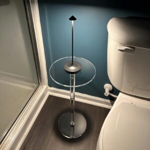 QIXIN Minimalist Acrylic Side Table Clear Acrylic Drink Table Small Round Side Table Small Table for bdaroom Small Drink Table Small Round Table