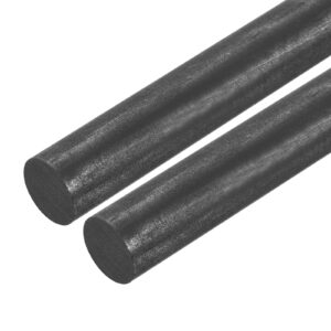 meccanixity graphite rod, graphite stirring rod cylinder stick carbon rod 305x19mm black for electrode, melting casting, crucibles, pack of 2