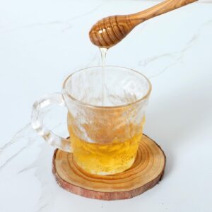 KYVANDO Traditional Olive Honey Dippers - Durable & Warp-Resistant, Preserves Honey Purity, 1pcs, 6.3 Inch