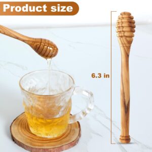 KYVANDO Traditional Olive Honey Dippers - Durable & Warp-Resistant, Preserves Honey Purity, 1pcs, 6.3 Inch