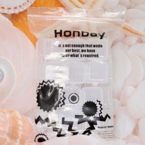 Honbay 50PCS Mini Square Storage Containers Plastic Clear Earplugs Organizer Case Small Bead Storage Box with Hinged Lid for Tiny Beads Jewelry Accessories Hardware Screws Nail Pills