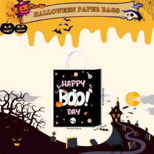 W WINTMING 16pcs Halloween Trick or Treat Gift Bags with Handle Halloween Party Favor Bags Goodie Bags for Halloween Party Decorations Halloween Treat Paper Bags