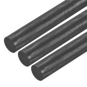 meccanixity graphite rod, graphite stirring rod cylinder stick carbon rod 305x19mm black for electrode, melting casting, crucibles, pack of 3