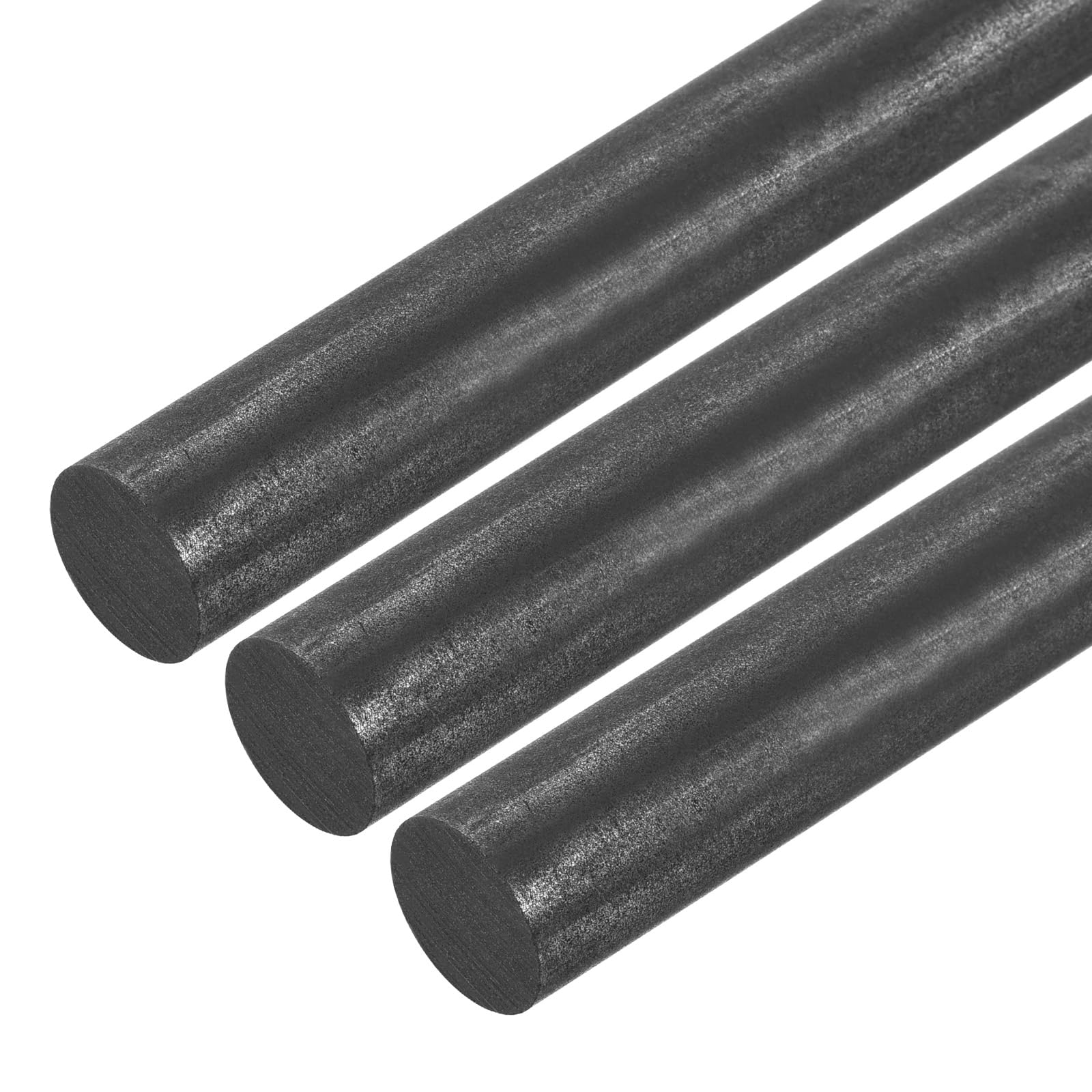 MECCANIXITY Graphite Rod, Graphite Stirring Rod Cylinder Stick Carbon Rod 305x19mm Black for Electrode, Melting Casting, Crucibles, Pack of 3