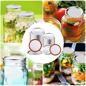 48PCS Mason Jar Lids for Wide and Regular Mouth Jars, No Date Reminder, Compatible with Electric Vacuum Sealers, Vacuum Seal Mason Jar Lids Only