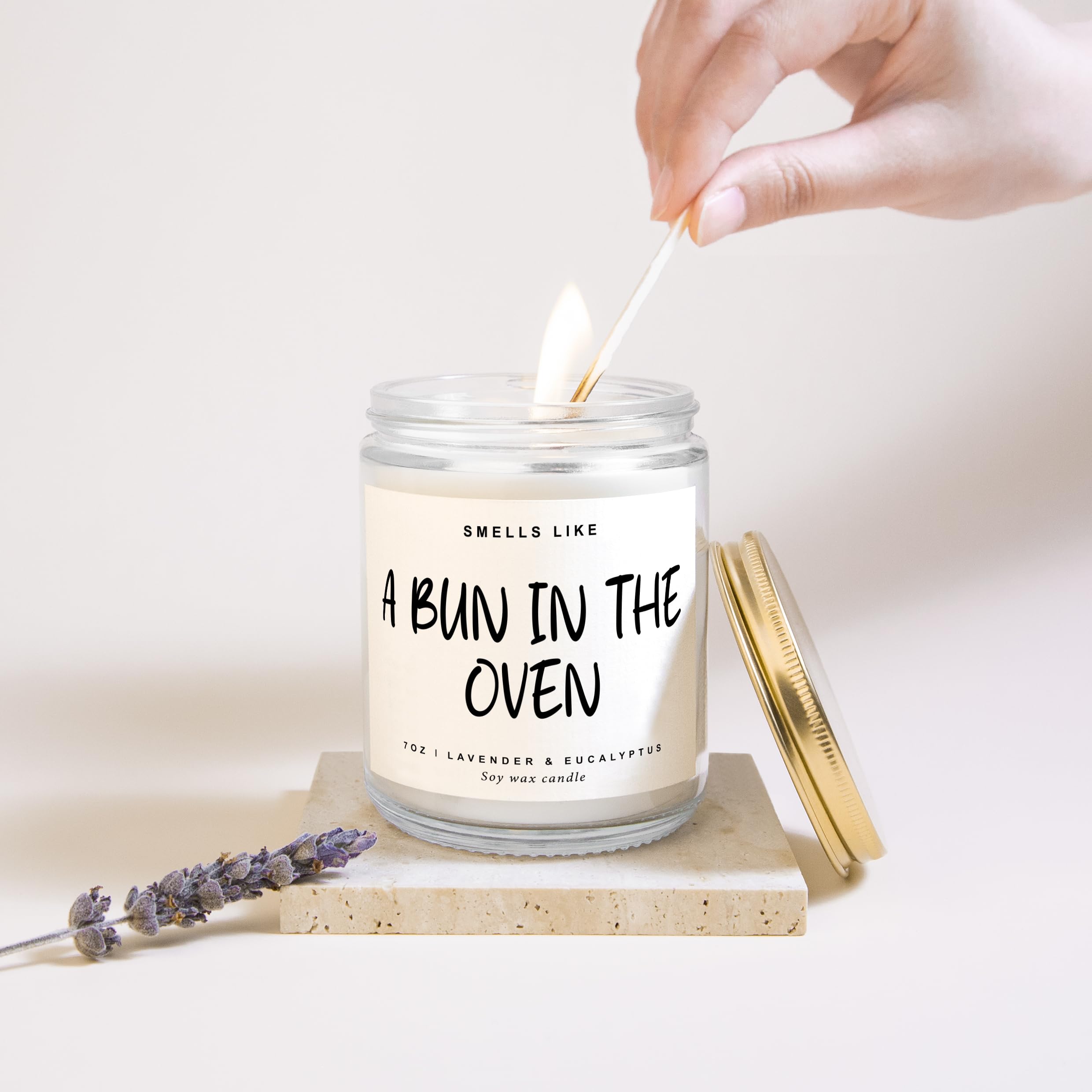 Baby Pregnancy Announcements, Baby Shower Gifts Ideas - A Bun in The Oven Candles, Pregnancy Reveal to Parents, Best Pregnancy Announcement Gift for Grandparents, Uncle, Aunt