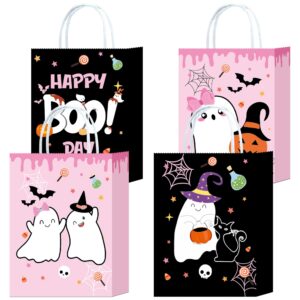 w wintming 16pcs halloween trick or treat gift bags with handle halloween party favor bags goodie bags for halloween party decorations halloween treat paper bags