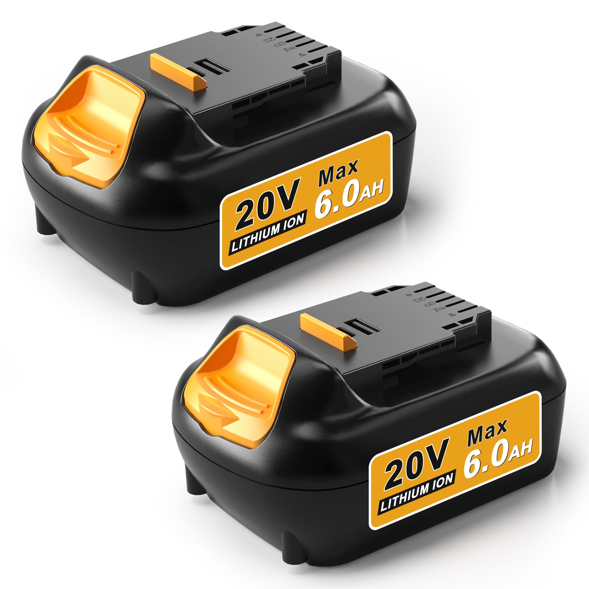 COMRGIKE Upgraded 2Pack 6.0Ah Replacement for Dewalt 20V Battery Compatible with Dewalt 20V Max Battery DCD/DCF/DCG/DCS Series Tools for Cordless Power Tools…